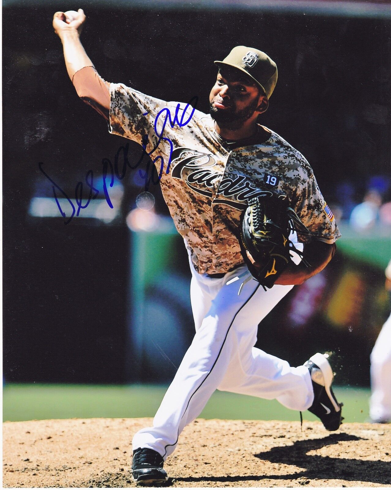 ODRISAMER DESPAIGNE SAN DIEGO PADRES ACTION SIGNED 8x10