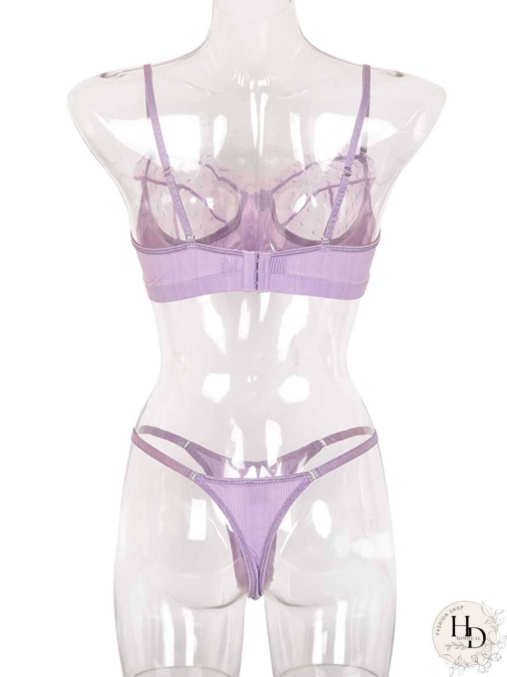 Lace Mesh Eyelashes Lace Sling Lingerie Set