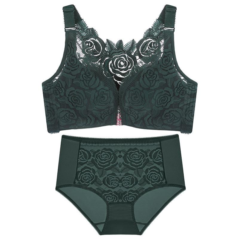  thdmladies Dark Rose Lace Bra Set thedmladies