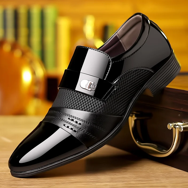 Churchf Churchf 7203 Three Color Wine Red Fashion Splicing Leather Shoes Man OPP Bag Packaging No Shoe Box