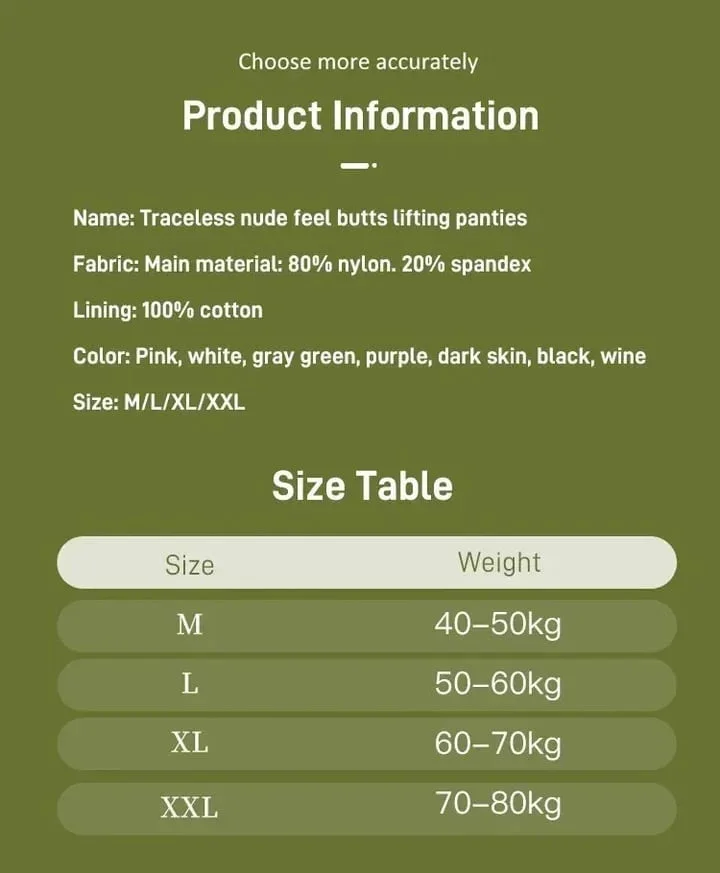 Seamless High Waist Hip Lifting Tummy Control Panties