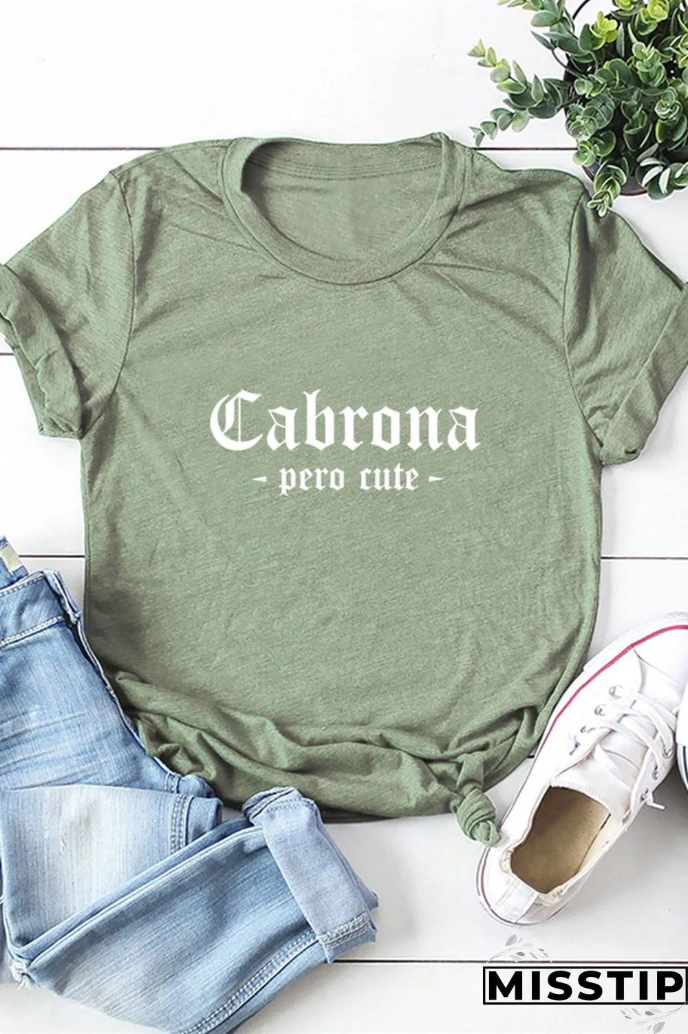 Grey Fashion Casual Letter Print Basic O Neck Tops