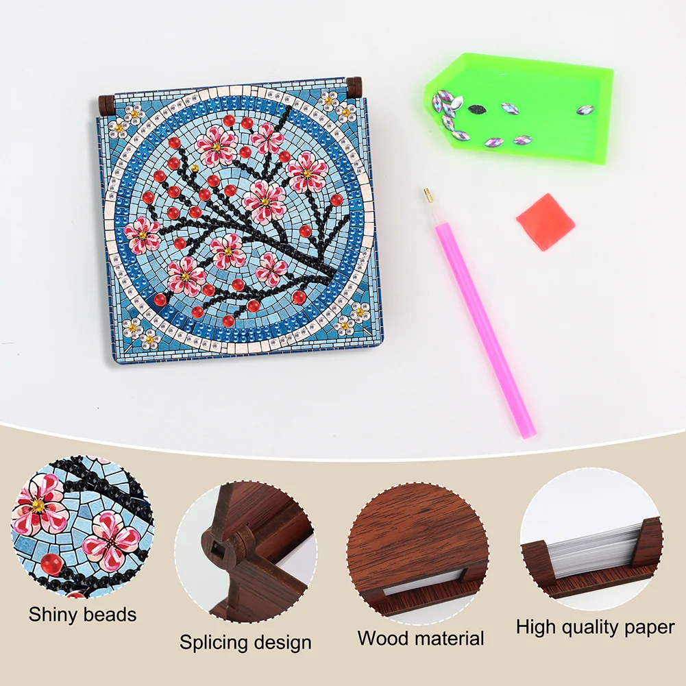 DIY Flower Diamond Painting Note Box Paper 160 Sheets of Paper for DIY Art Craft