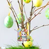 (US Only)PET Double Sided Special Shaped Easter Alphabet DIY Diamond Painting Keychain