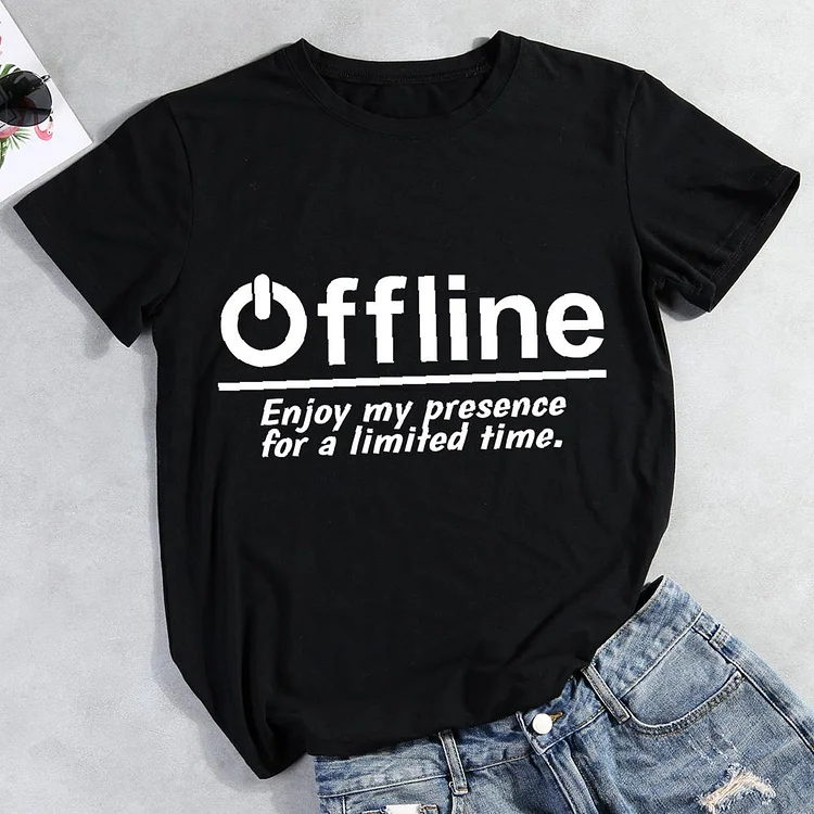 Offline Gamer  Round Neck T-shirt