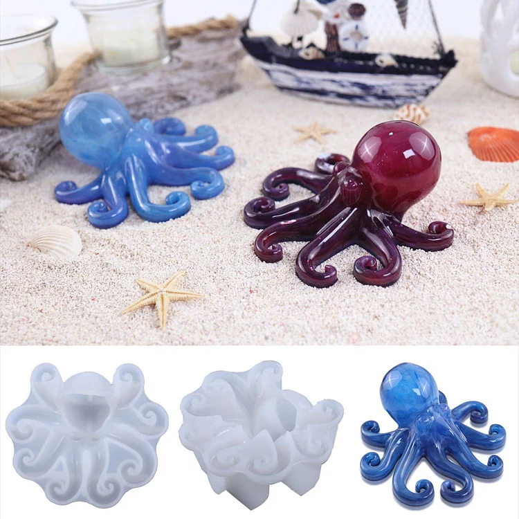 Diy Octopus Resin Mould Ornament Epoxy Resin Casting Crafts Art for Wall Hanging