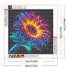 Diamond Painting -5D Full Round Drill Neon Sunflower(40x40cm-Box Packagin)