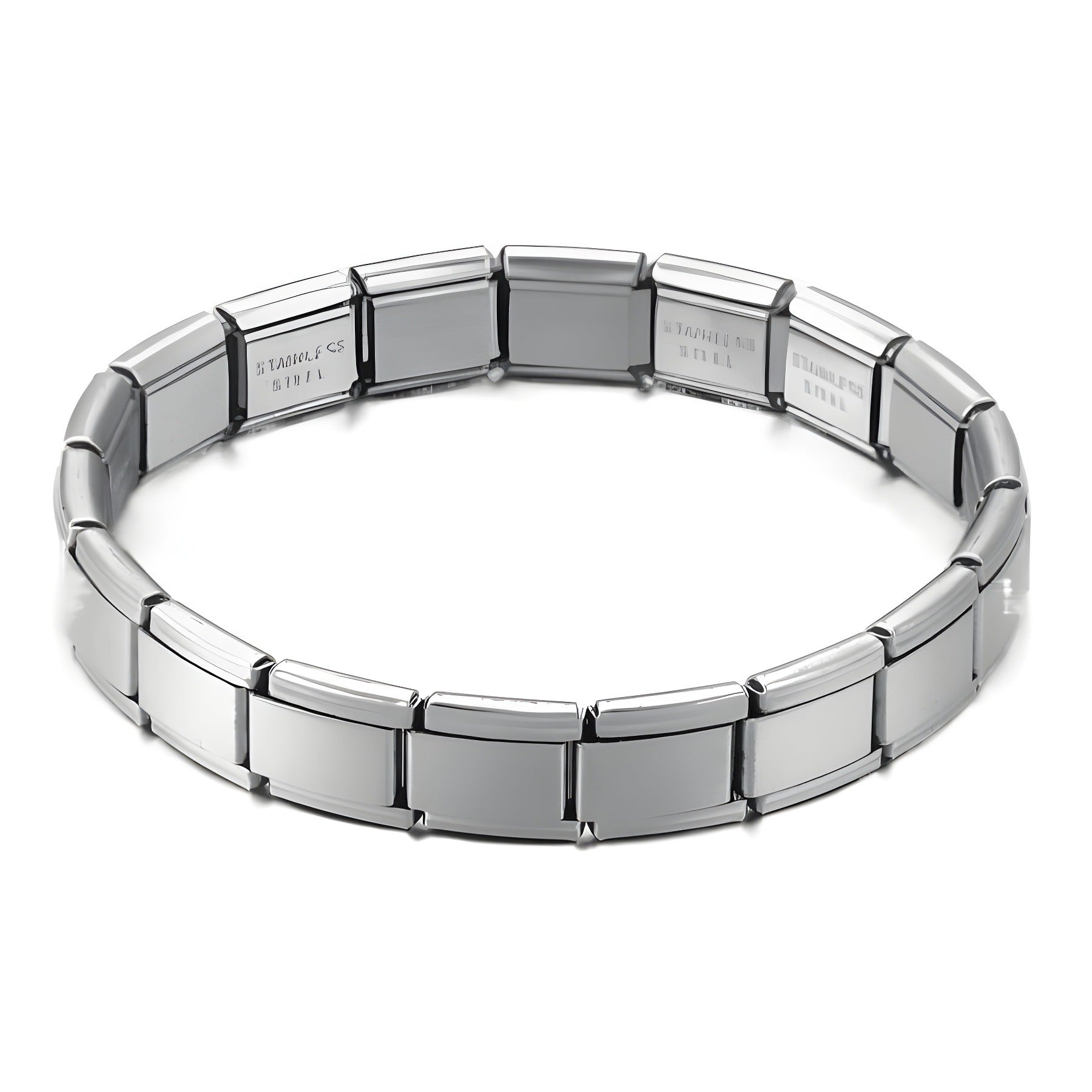 Unisex Fashion Quadrilateral Stainless Steel Electroplating Bracelets