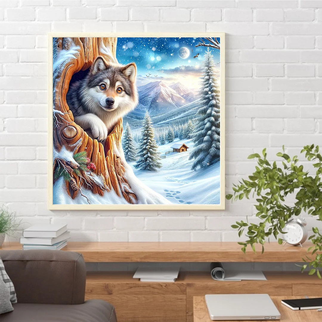 Diamond Painting - Full Round Drill - Wolf(Canvas|40*40cm)