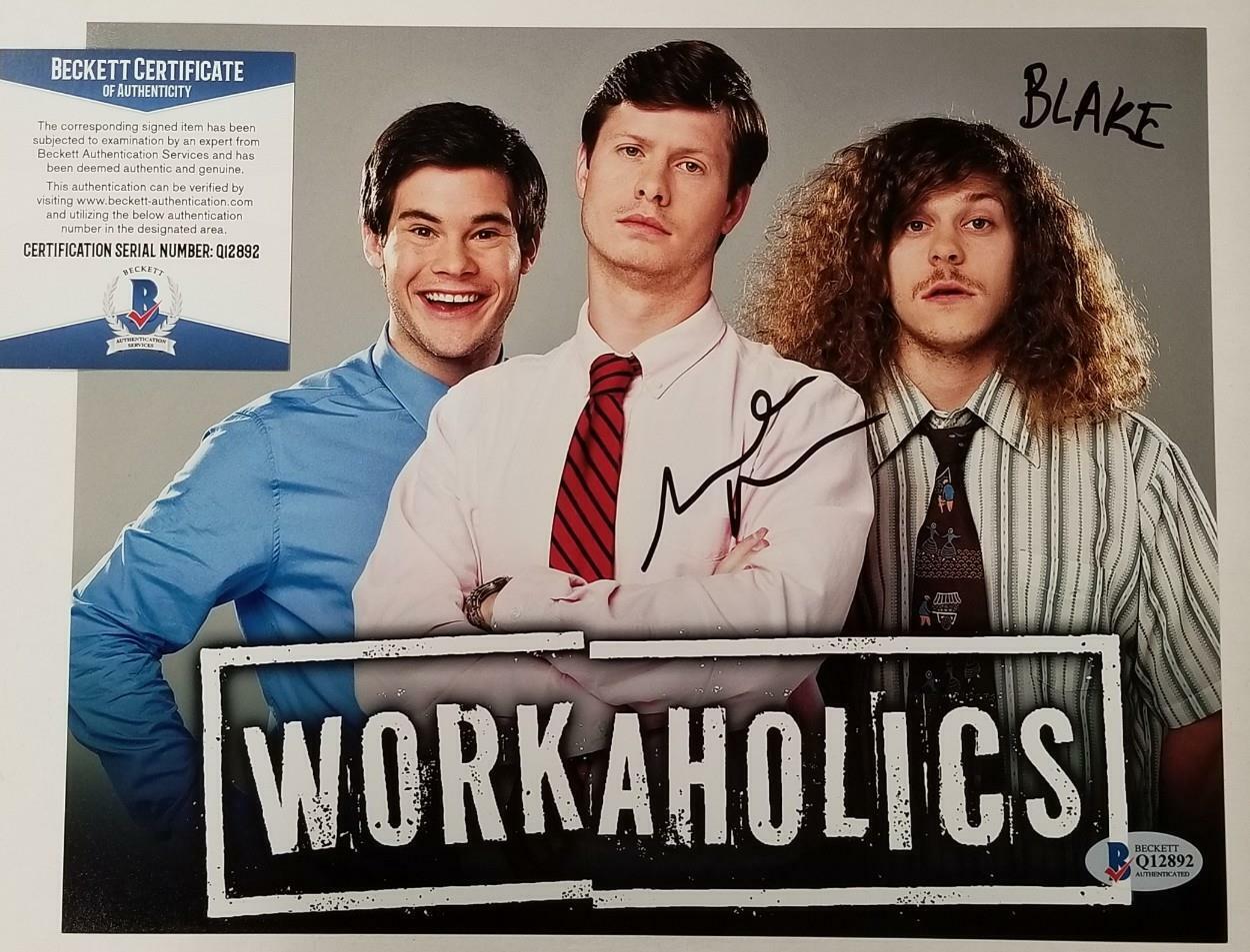 Blake Anderson & Anders Holm dual signed Workaholics 8x10 Photo Poster painting BAS COA Beckett