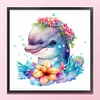 Dolphin - 18CT Stamped Cross Stitch 20*20cm