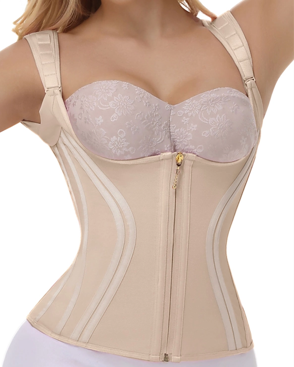 High Compression Hourglass Body Shaper Vest with Straps