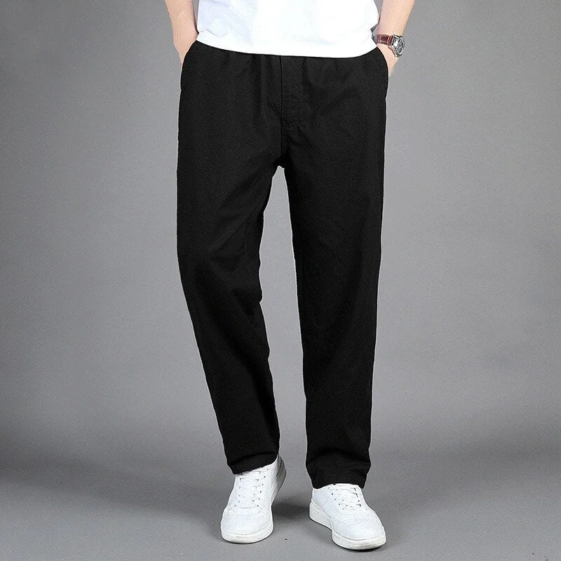 Black Friday Sales Plus Size 6XL Men's Cotton Cargo Pants Spring Joggers Long Trousers Multi Pockets Straight Casual Loose Pants For Father Dady