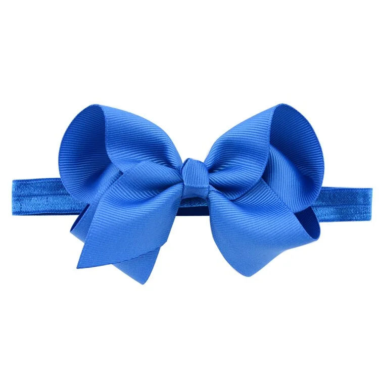 1 PCS Newborn Kids Headband Bows Grosgrain Ribbon Bow Elastic  Headwear Headbands Hair Bands DIY  Hair Accessories 608