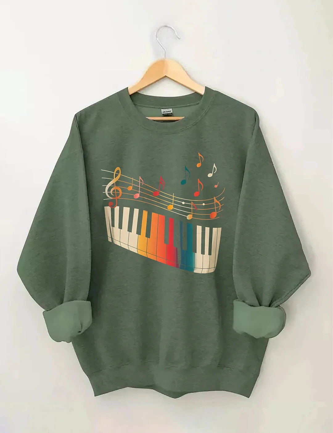 Colorful Piano Keyboard Music Sweatshirt