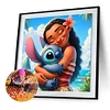 Disney stitch-plein diamant rond peinture-30 * 30cm