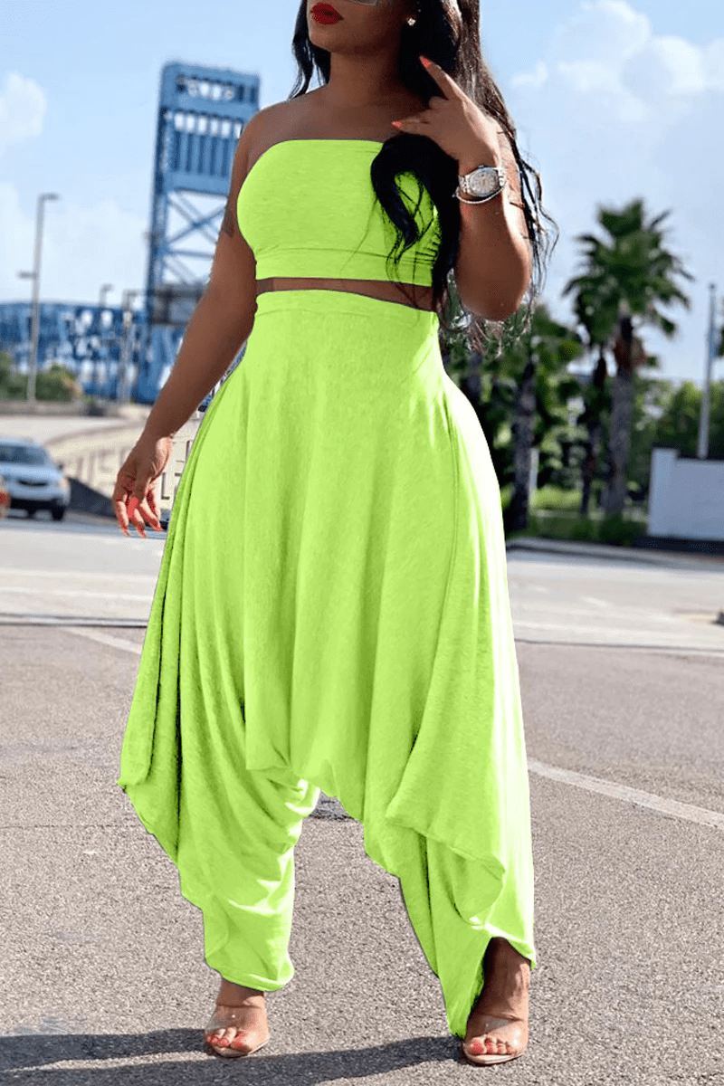 Fashion Sexy Solid Color Loose Two-Pieces