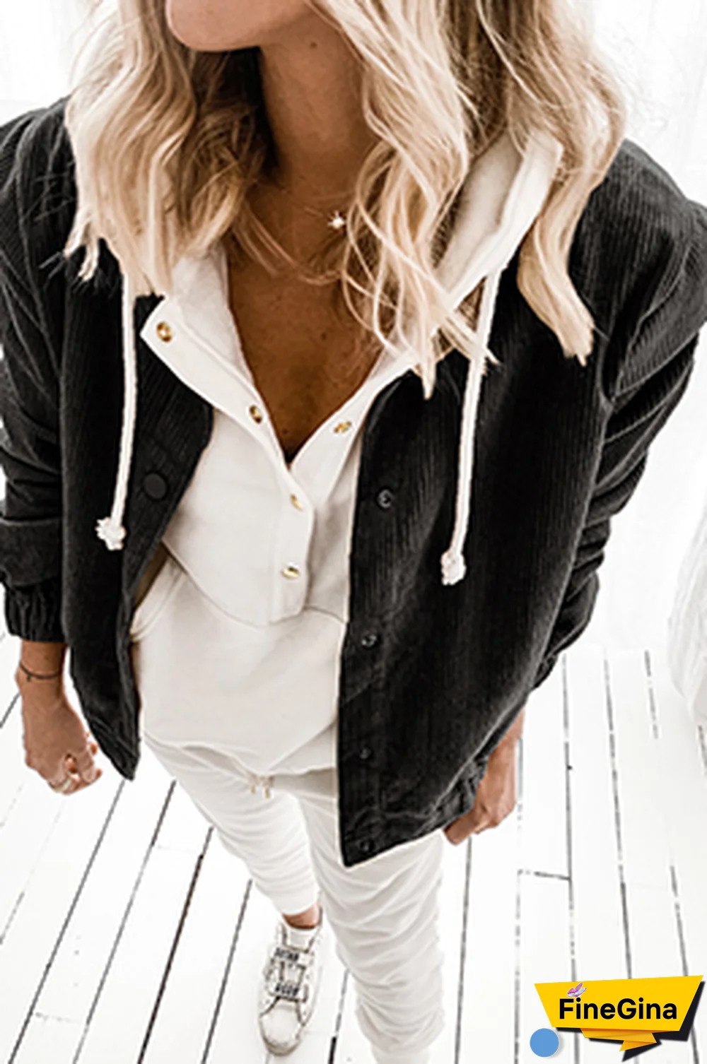 Casual Solid Split Joint Buckle Turndown Collar Outerwear