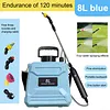 8L Pesticide Sprayer with Adjustable Shoulder Strap Electric Garden Flower Spraying Equipment Retractable Wand for Yard Lawn