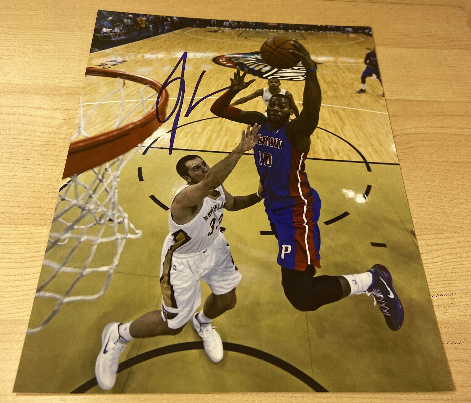 Greg Monroe Detroit Pistons 76ers Autographed Signed 8X10 Photo Poster painting W/COA