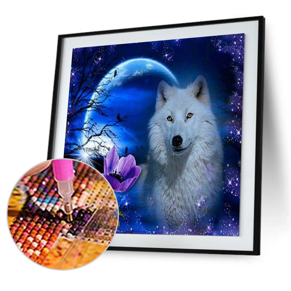 

(Multi-Size) Wolf - Round/Square Drill Diamond Painting, Square diamond 30*40cm, 501 Original