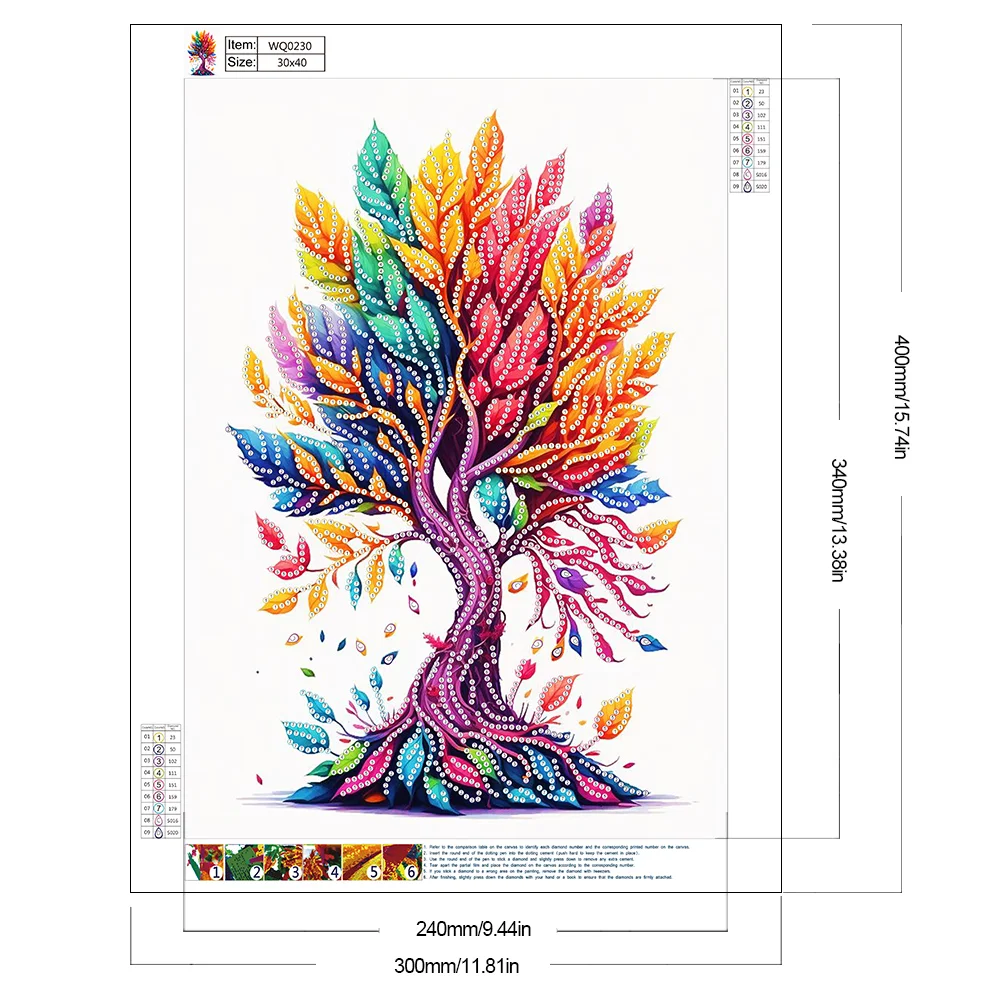 Diamond Painting - Partial Special Shaped Drill - Life Tree(Canvas|30*40cm)