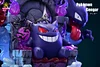 Big & 1/20 Scale World Zukan Throne Gengar Family - Pokemon Statue - sun Studio