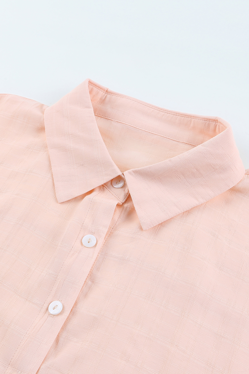 Pink Button Front Dolman Sleeves Shirt