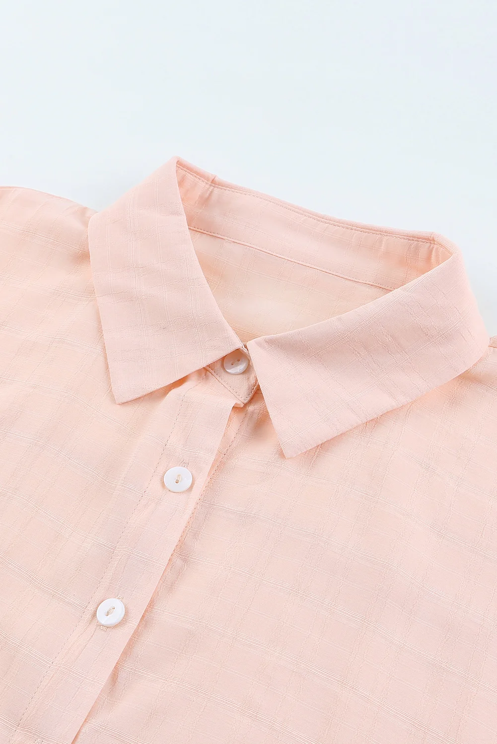 Pink Button Front Dolman Sleeves Shirt
