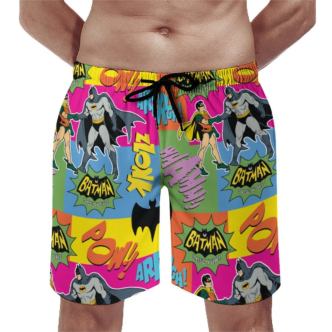 Action Handshake Men's Swim Trunks Summer Board Shorts Quick Dry Beach Short with Pockets