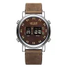 MEGIR Roller Design Men's Personality Creative Watch Trendy Black Technology Cool Concept Design Stainless Steel Strap