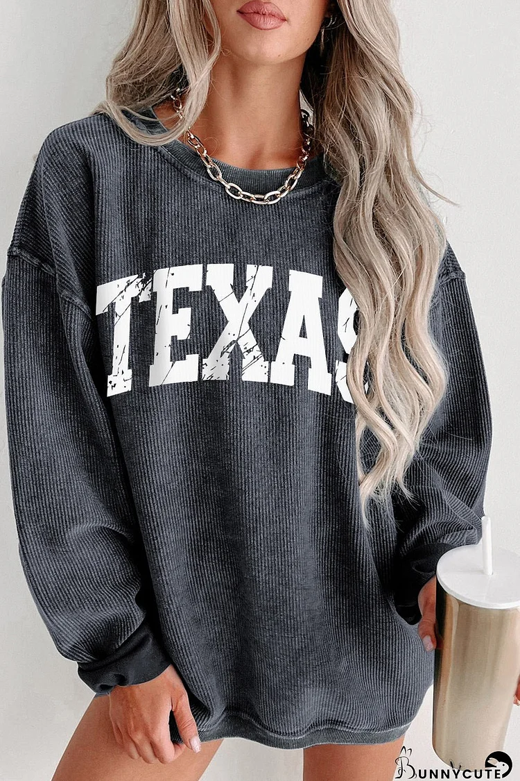 Cozy Corduroy Texas Graphic Sweater