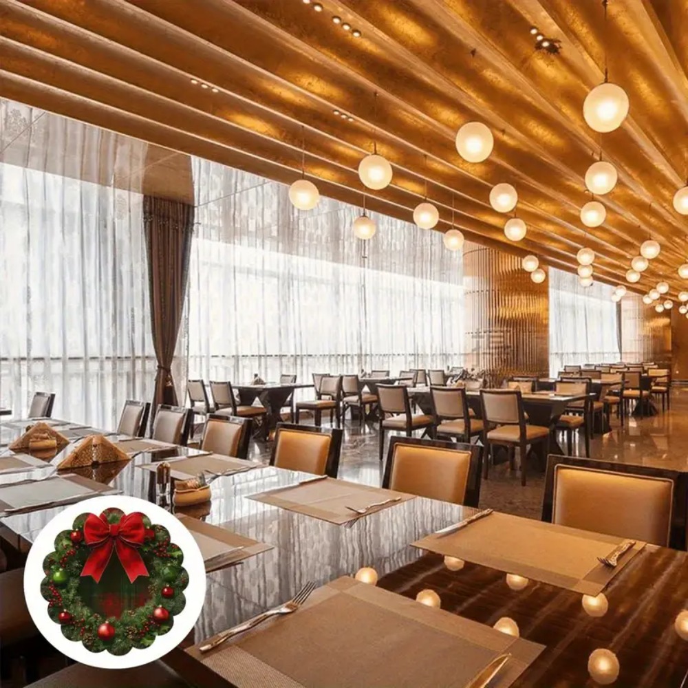 Tegooe 4PCS Non-Slip Heat Resistant Christmas Placemats - Festive Kitchen Table Decor