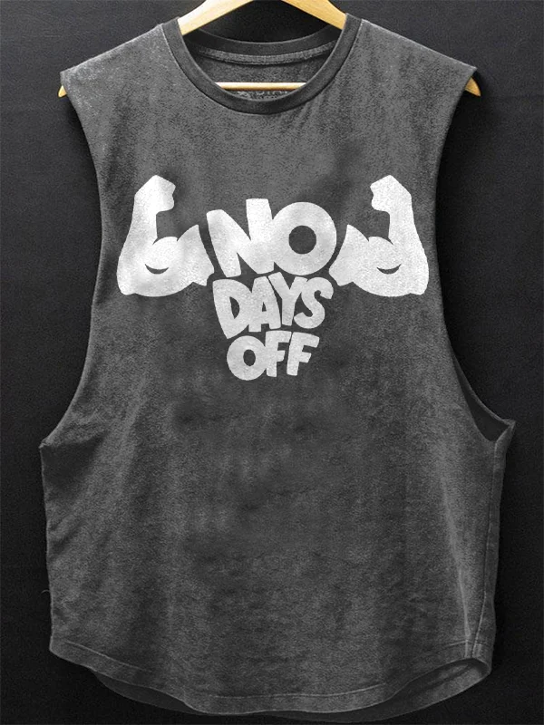 Men's No Days Off Fitness Pattern Print Cotton Tank Top