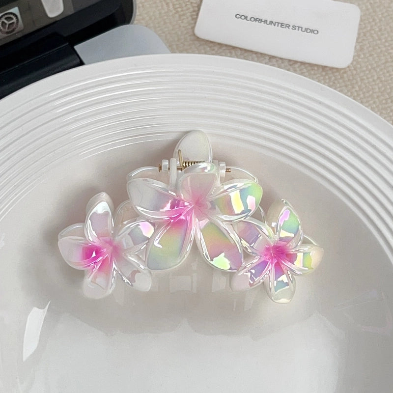 Vacation Sweet Korean Style Women’s Flower Acetic Acid Sheets Hair Claws