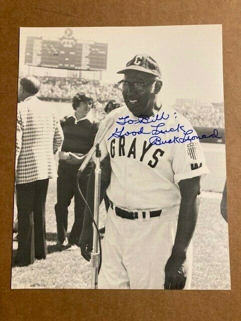 Buck Leonard Grays Uniform HOF Boldly Signed 8x10 Photo Poster painting JSA Auction Letter