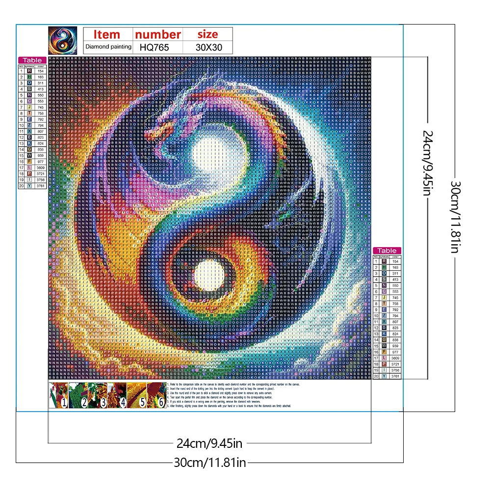 Diamond Painting - Full Round Drill - Dragon(Canvas|30*30cm)