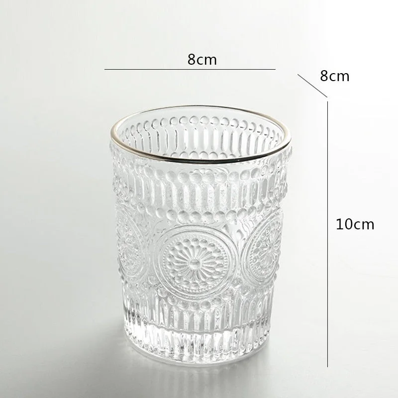 Vintage Roman Glass Cup Nordic Home Decor Wine Glasses Water Bottle Drinking Coffee Mug Living Room Table Decor Accessories