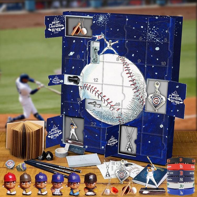 Baseball Advent Calendar -- The One With 24 Little Doors