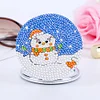DIY Double Sided Special Shape Diamond Painting Compact Mirror Kit(Snowman )