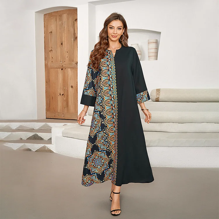 Rochie elegantă cu imprimeu Abaya