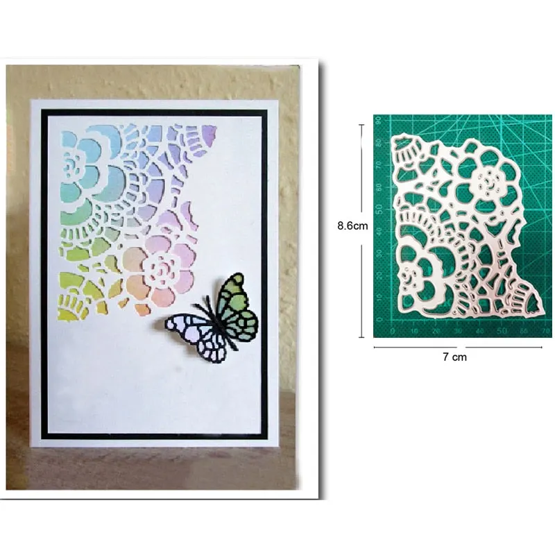 Craft Dies Metal Cutting Dies Cut Die Lace Corner Border Frame Decoration Scrapbook Dies Knife Mould Blade Punch Stencils Dies