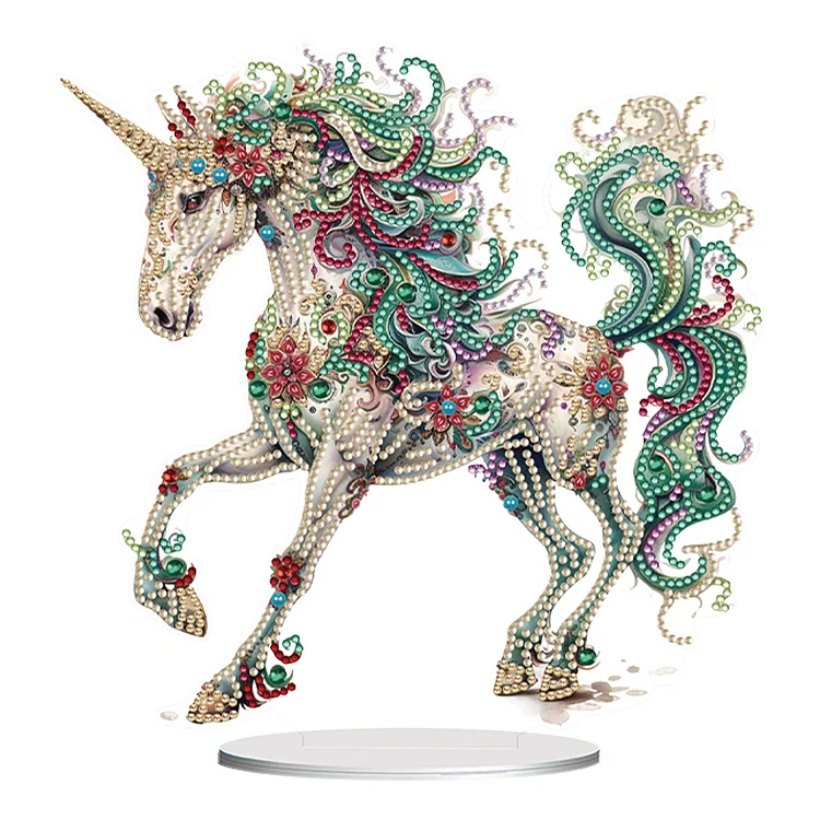 Unicorn Special Shaped Diamond Painting Tabletop Ornaments Kit Home Table Decor