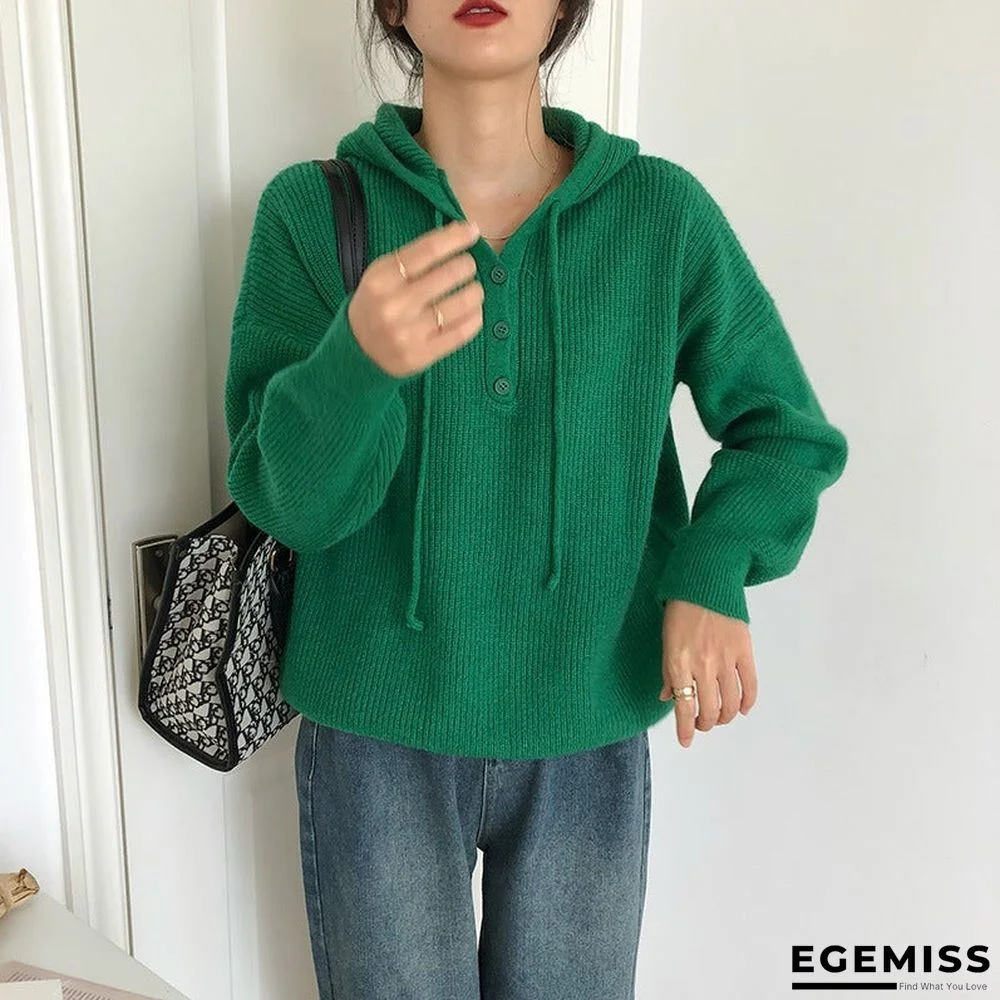 Candy-colored Loose Lazy Hoodie Worn Outside The Wind | EGEMISS