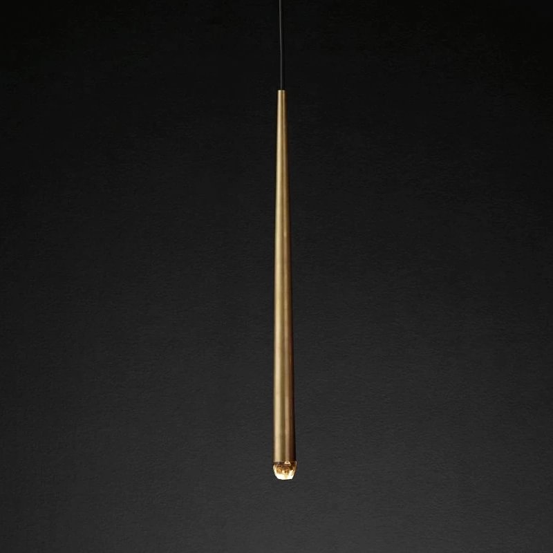 Cascade Crystal LED Pendant In Aged Brass