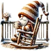 Cross Stitch - 11CT Full Eco-cotton Thread Coffee Gnome(40*40 CM)
