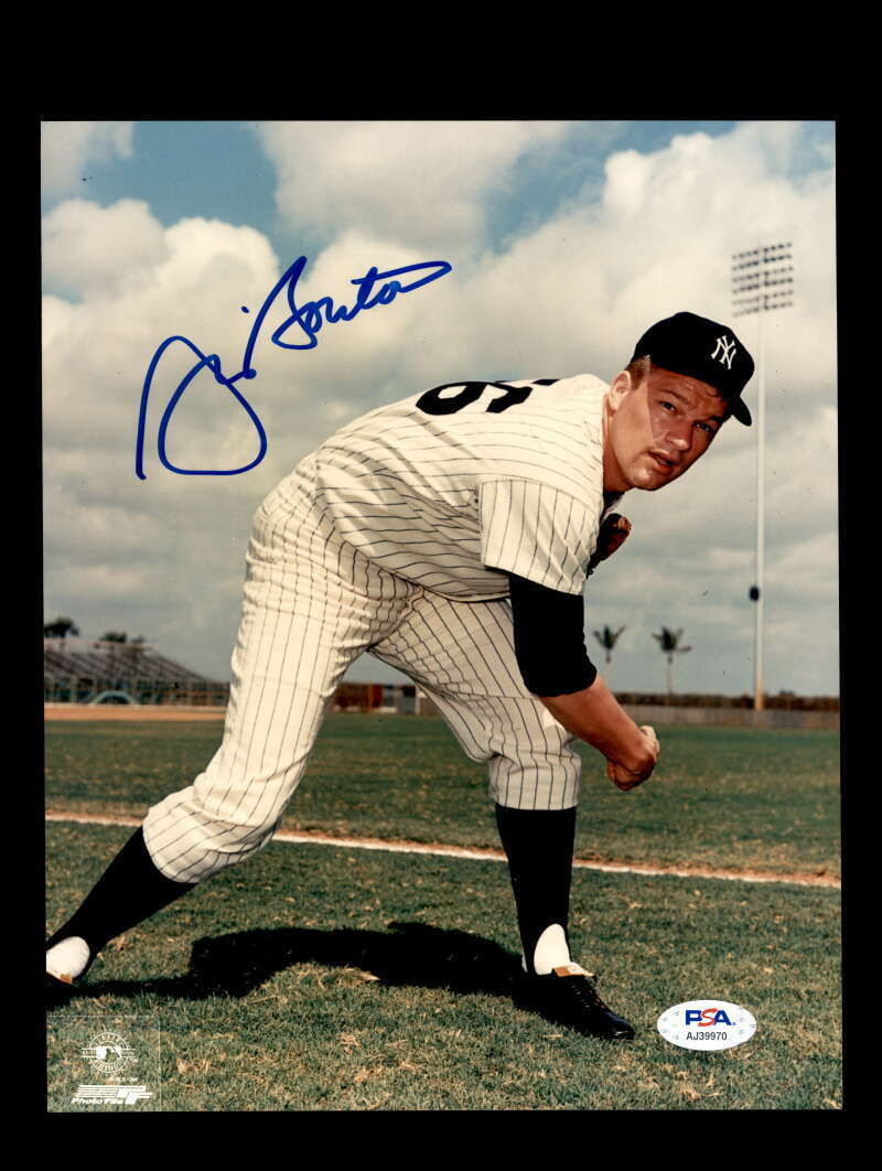 Jim Bouton PSA DNA Coa Signed 8x10 Photo Poster painting Yankees Autograph