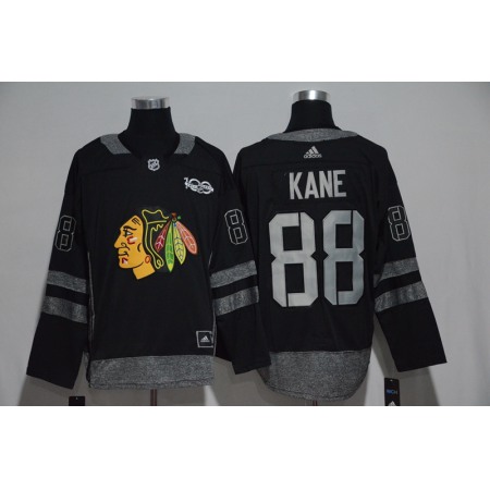 Chicago Blackhawks #88 Patrick Kane Black Men's 1917-2017 100th  Anniversary   Stitched NHL Jersey