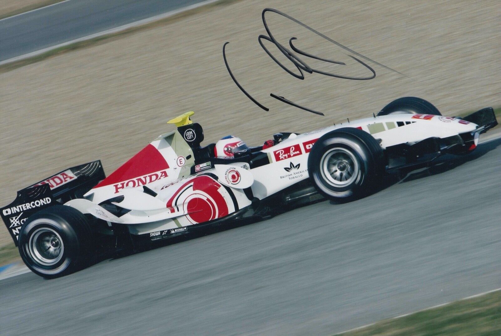 Rubens Barrichello Hand Signed 12x8 Photo Poster painting F1 Autograph Honda Racing F1