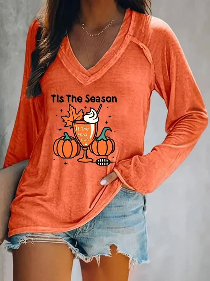 Women's Tis The Season  Print T-shirt 